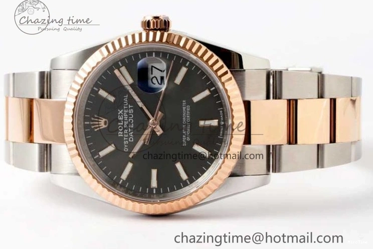 MiroTime 0414 Breathable DateJust 36mm DIWF 1:1 Best Edition 904L Steel Gray Dial on SS RG Oyster Bracelet SA 2310